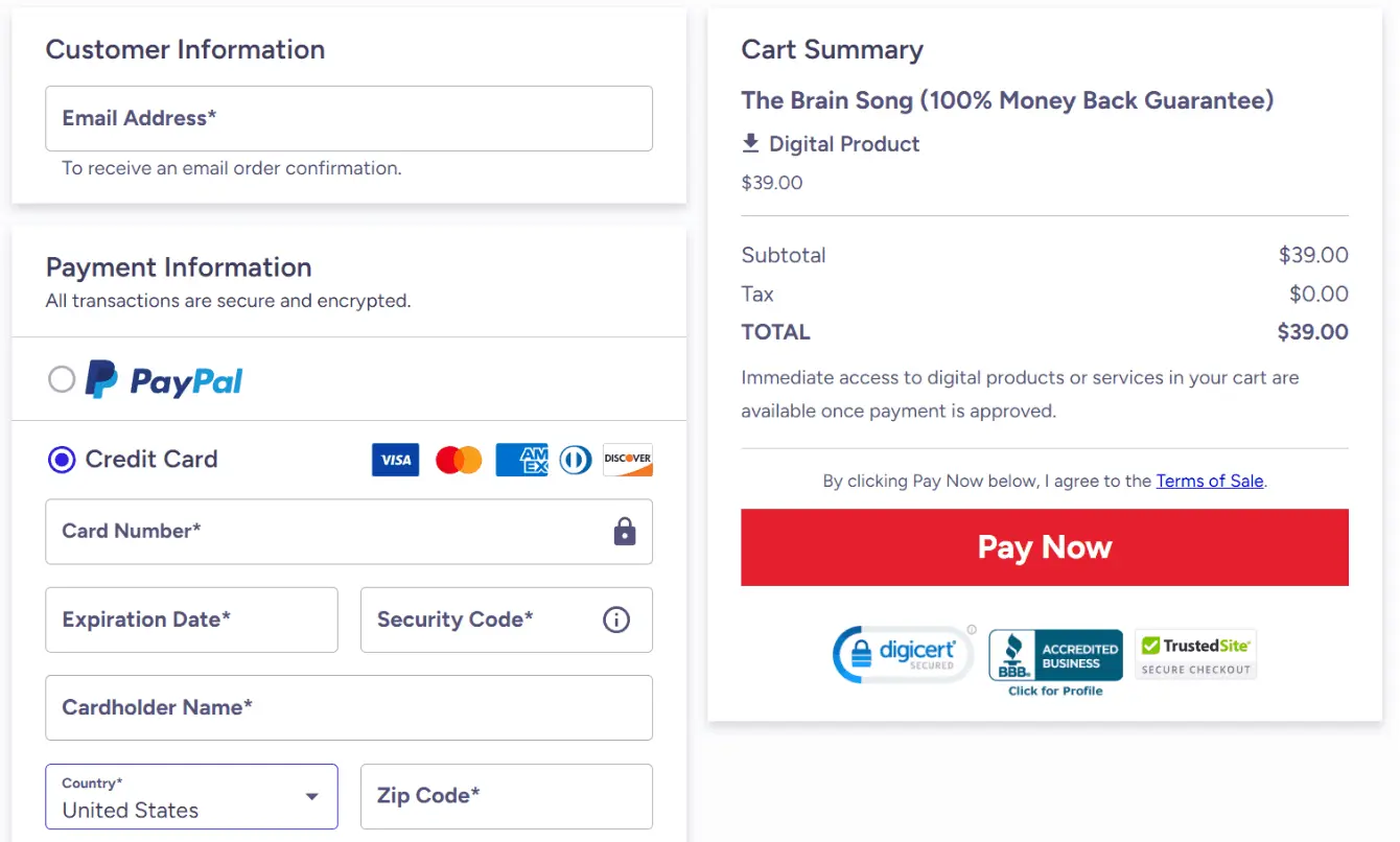 the-brain-song-checkout-page